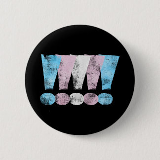 Transgender Pride Exclamation Points 6 Cm Round Badge