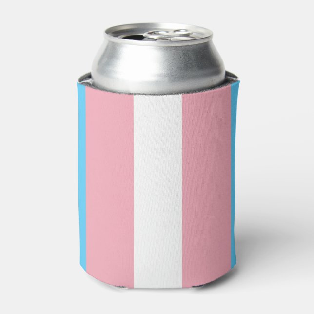 Transgender Pride Flag Can Cooler (Can Front)