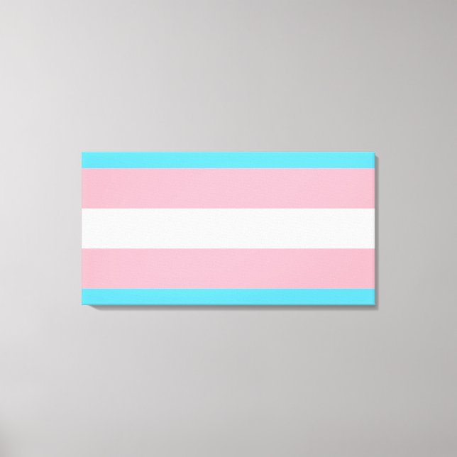 Transgender Pride Flag Canvas Print (Front)
