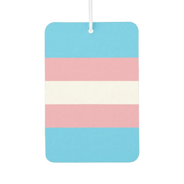 Transgender Pride Flag Car Air Freshener (Front)