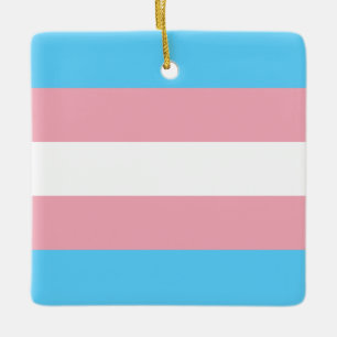 Transgender Pride Flag Ceramic Ornament