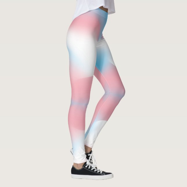 Transgender Pride Flag Colour Swirl  Leggings (Right)