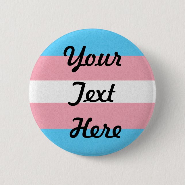 Transgender Pride Flag Coloured Background 6 Cm Round Badge (Front)