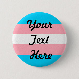 Transgender Pride Flag Coloured Background 6 Cm Round Badge