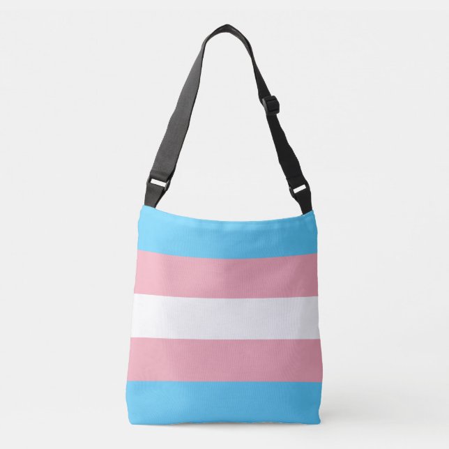 Transgender Pride Flag Crossbody Bag (Front)