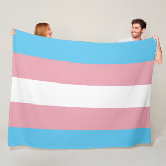 Transgender Pride Flag Fleece Blanket