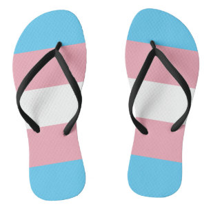 Transgender Pride Flag Flip Flops