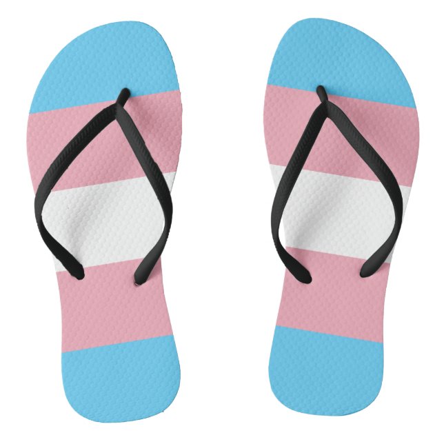 Transgender Pride Flag Flip Flops (Footbed)