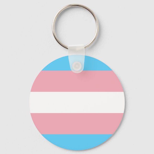 Transgender Pride Flag Key Ring (Front)