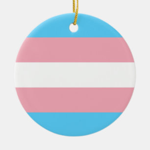 Transgender Pride Flag - LGBT Rainbow Ceramic Tree Decoration