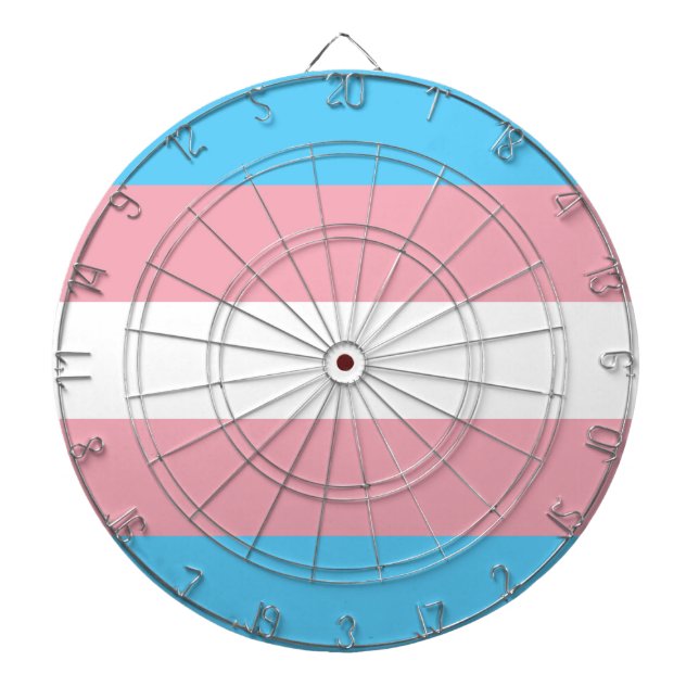 Transgender Pride Flag - LGBT Rainbow Dartboard (Front)