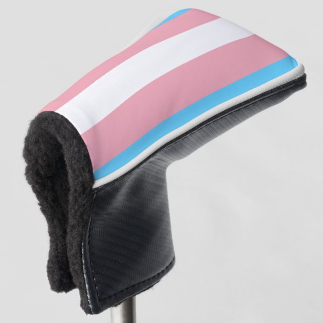 Transgender Pride Flag - LGBT Rainbow Golf Head Cover (3/4 Front)