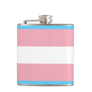 Transgender Pride Flag - LGBT Rainbow Hip Flask