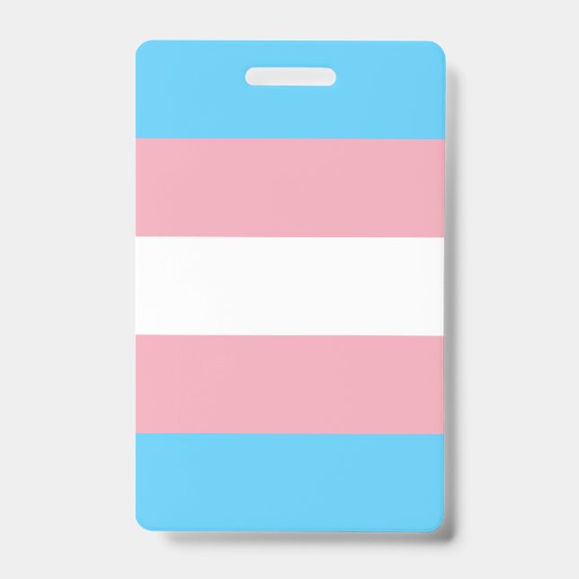 Transgender Pride Flag - LGBT Rainbow ID Badge (Front)