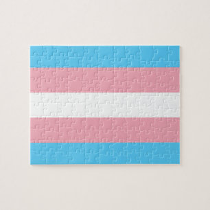 Transgender Pride Flag - LGBT Rainbow Jigsaw Puzzle