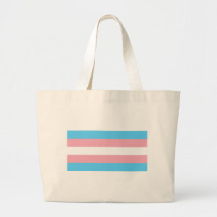 Transgender Pride Flag - LGBT Rainbow Large Tote Bag