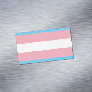 Transgender Pride Flag - LGBT Rainbow Magnetic Business Card