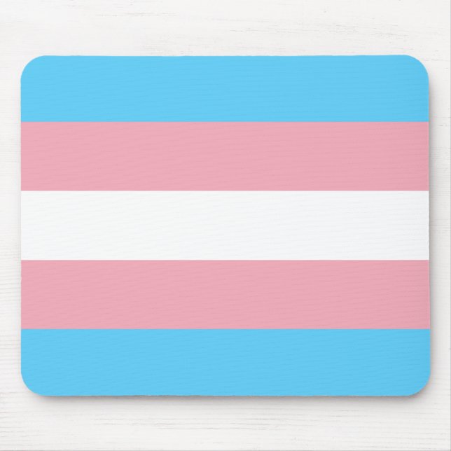 Transgender Pride Flag - LGBT Rainbow Mouse Mat (Front)