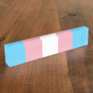 Transgender Pride Flag - LGBT Rainbow Nameplate