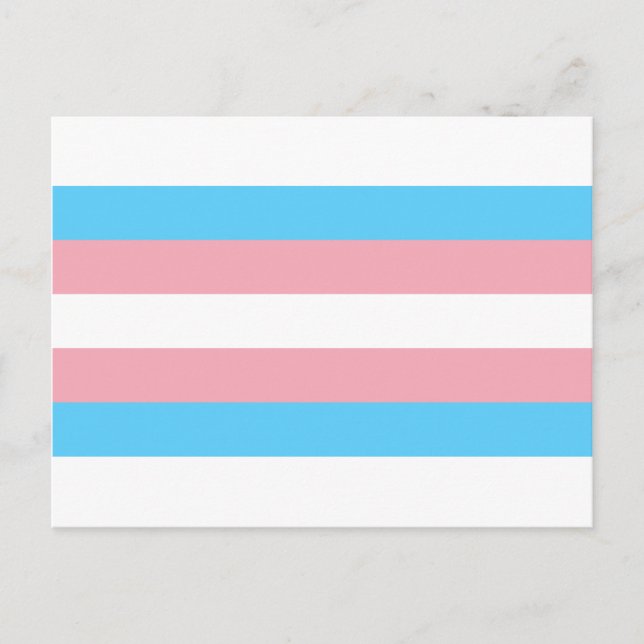 Transgender Pride Flag - LGBT Rainbow Postcard (Front)