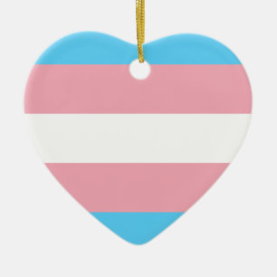 Transgender Pride Flag - LGBT Trans Rainbow Ceramic Tree Decoration