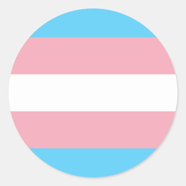 Transgender Pride Flag - LGBT Trans Rainbow Classic Round Sticker (Front)