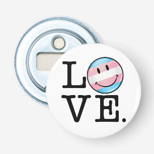 Transgender Pride Flag Love Bottle Opener