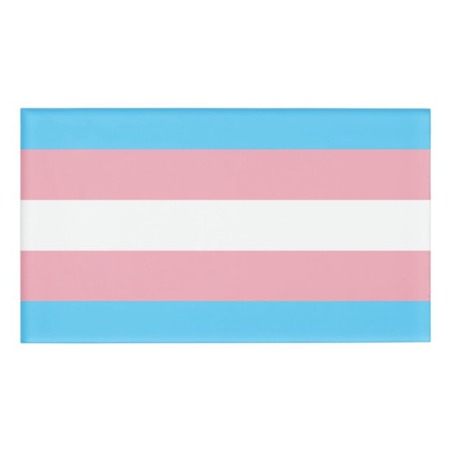 Transgender Pride Flag Name Tag (Front)