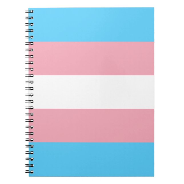 Transgender Pride Flag Notebook (Front)