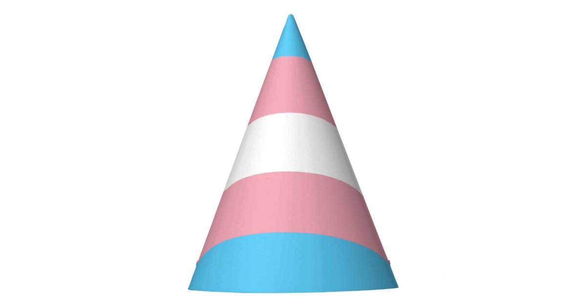 Transgender pride flag party hat Zazzle