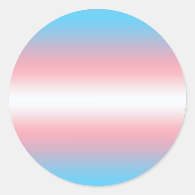 Transgender Pride Flag Pattern Design  Classic Round Sticker (Front)