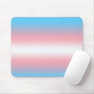 Transgender Pride Flag Pattern Design Mouse Mat