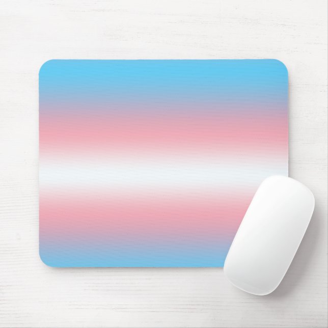 Transgender Pride Flag Pattern Design  Mouse Mat (With Mouse)