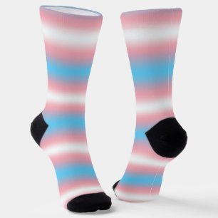 Transgender Pride Flag Pattern Design Socks
