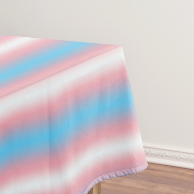 Transgender Pride Flag Pattern Design  Tablecloth (In Situ)