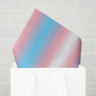 Transgender Pride Flag Pattern Design Tissue Paper