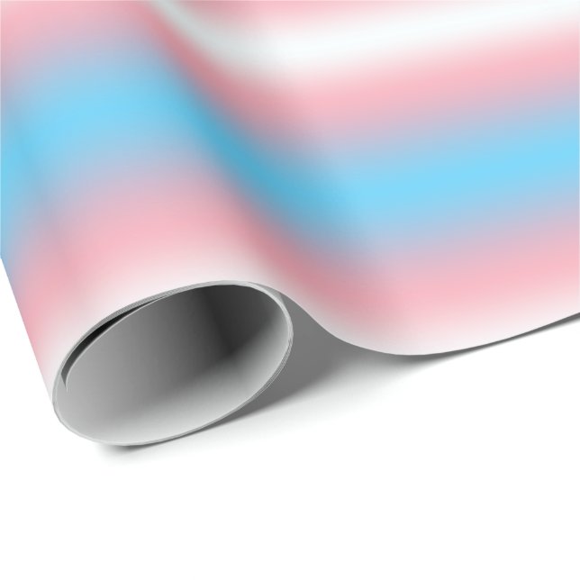Transgender Pride Flag Pattern Design  Wrapping Paper (Roll Corner)
