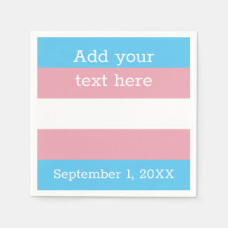 Transgender Pride Flag | Personalised Napkin