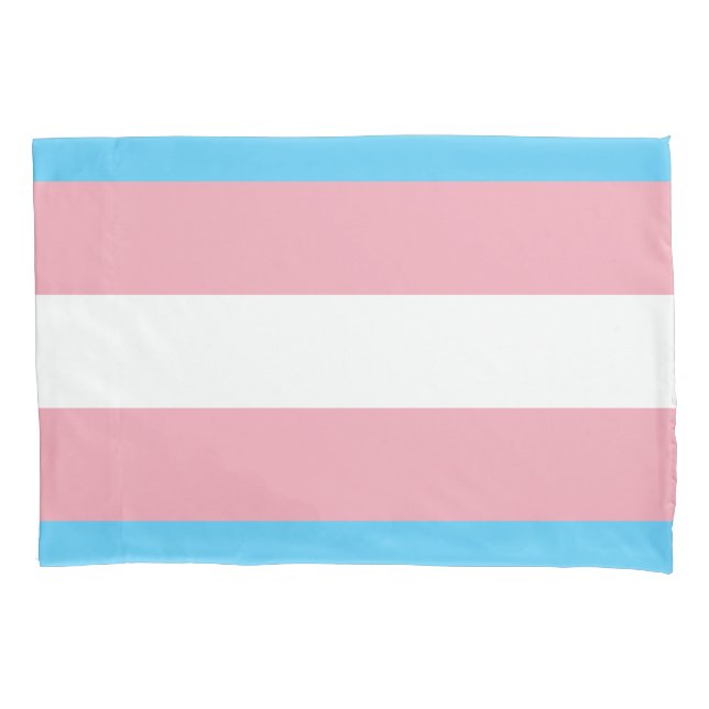 Transgender Pride Flag Pillowcase (Front)