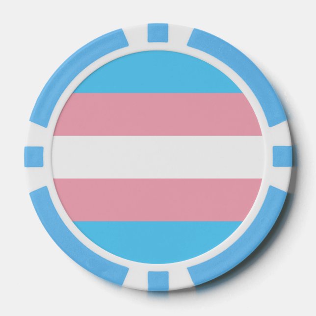 Transgender Pride Flag Poker Chips (Front)