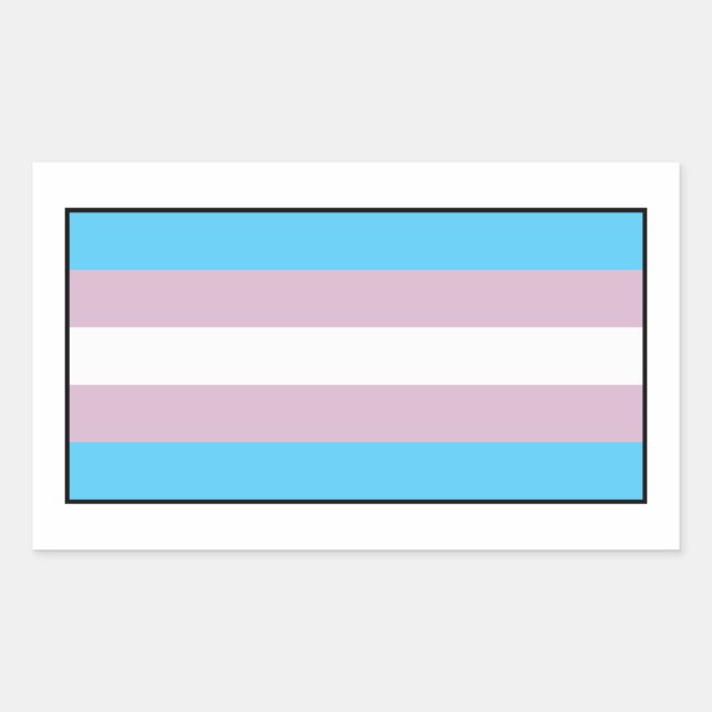Transgender Pride Flag Rectangular Sticker (Front)
