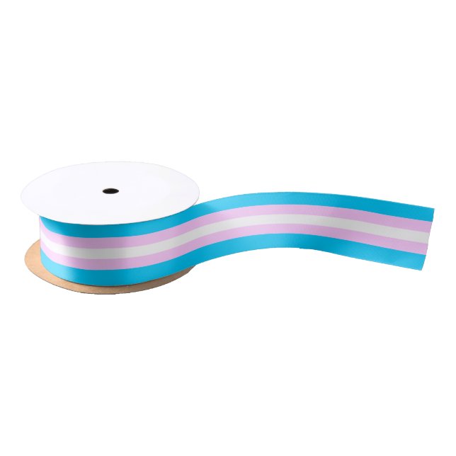 Transgender Pride Flag Satin Ribbon (Spool)