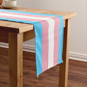 Transgender Pride Flag Short Table Runner