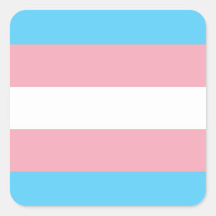 Transgender Pride Flag Square Sticker