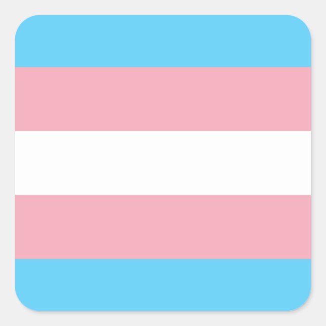 Transgender Pride Flag Square Sticker (Front)