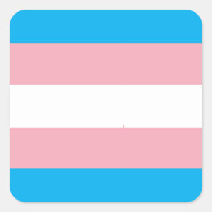 Transgender Pride Flag Square Sticker