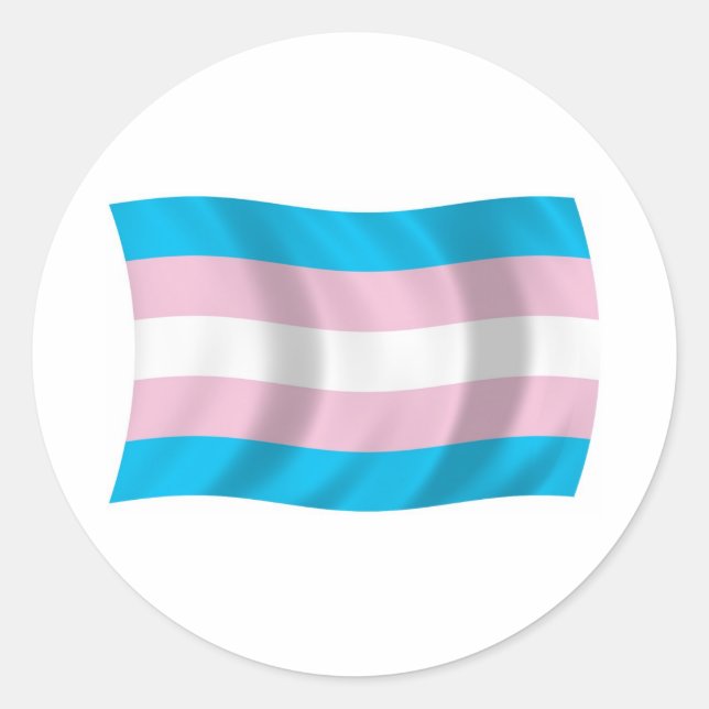Transgender Pride Flag Sticker (Front)