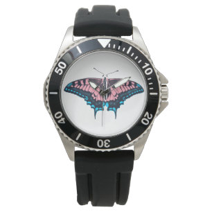 Transgender Pride Flag Swallowtail Butterfly Watch