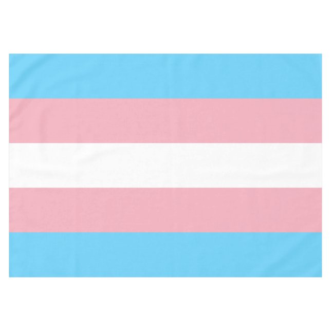 Transgender Pride Flag Tablecloth (Front (Horizontal))