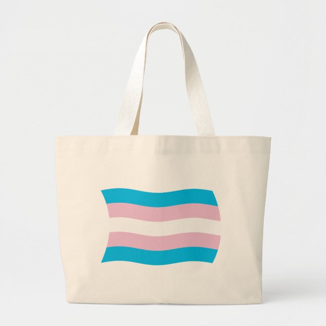 Transgender Pride Flag Tote Bag (Front)